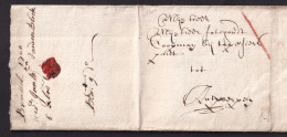 337/40 - Lettre Précurseur 1700 BRUXELLES Vers ANTWERPEN  - Marque Oblique à La Craie (transport Par Messager) - 1621-1713 (Pays-Bas Espagnols)