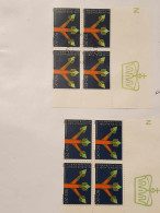 1967 Wachstumssymbol 4er Postfrisch Und 4er Ersttagsstempel - Gebruikt