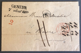 Suisse, Cachet D'entrée SUISSE 1 FERNEY 1 - 7.8.1840 Sur Lettre - (W1135) - Poststempel