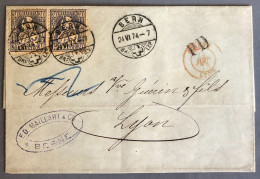 Suisse, Cachet D'entrée SUISSE LYON - 25.6.1874 Sur Lettre - (W1139) - Postmark Collection