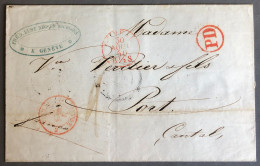 Suisse, Cachet D'entrée SUISSE 2 FERNEX 2 - 1.9.1850 Sur Lettre (LSC) - (W1145) - Postmark Collection