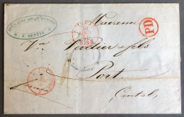 Suisse, Cachet D'entrée SUISSE 2 FERNEX 2 - 1.9.1850 Sur Lettre (LSC) - (W1145) - Marcophilie