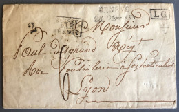 Suisse, Griffe D'entrée SUISSE PAR FERNEY - 24.10.1833 Sur Lettre - (W1158) - Postmark Collection