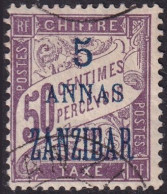 French Offices Zanzibar 1897 Sc J5 Yt Taxe 5 Postage Due Used - Gebraucht