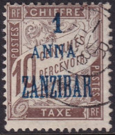 French Offices Zanzibar 1897 Sc J2 Yt Taxe 2 Postage Due Used - Gebruikt