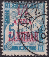 French Offices Zanzibar 1897 Sc J1 Yt Taxe 1 Postage Due Used - Gebraucht