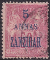 French Offices Zanzibar 1896 Sc 25 Yt 28 Used - Oblitérés