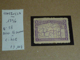 VENEZUELA 1896 N°58 TIMBRE NEUF SANS GOMME (C.V) - Venezuela