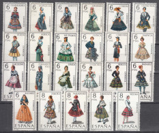 Spain 1967-1971 Costumes, 23 Different Mint Never Hinged Stamps - Unused Stamps