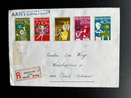 NETHERLANDS 1966 REGISTERED LETTER EINDHOVEN PHILIPS TO ZURICH 22-03-1965 NEDERLAND AANGETEKEND - Covers & Documents