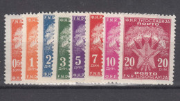Yugoslavia Republic 1946 Porto Mi#89-96 Mint Never Hinged - Unused Stamps