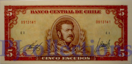 CHILE 5 ESCUDOS 1964 PICK 138 UNC - Chile