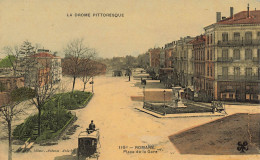 Romans Sur Isère * 1907 * Place De La Gare * Café Des Négociants - Romans Sur Isere