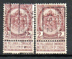 1777 Voorafstempeling Op Nr 55 - BRASSCHAET 1912 - Positie A & B - Roulettes 1910-19