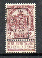 1777 Voorafstempeling Op Nr 55 - BRASSCHAET 1912 -  Positie B - Roller Precancels 1910-19