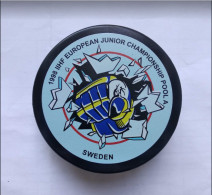 Ice Hockey - Souvenir Puck IIHF European Championship 1998 U18 Sweden. - Sonstige & Ohne Zuordnung