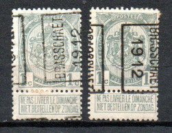 1816 Voorafstempeling Op Nr 81 - BRASSCHAET 1912 - Positie A & B - Roller Precancels 1910-19