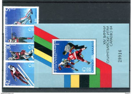 A52768)Olympia 84: Bulgarien 3247 - 3250** + Bl 140** - Inverno1984: Sarajevo