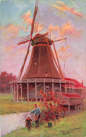 ARTS - Peinture - Gerstenhauer - Moulin - Homme - Enfant - Carte Postale Ancienne - Malerei & Gemälde