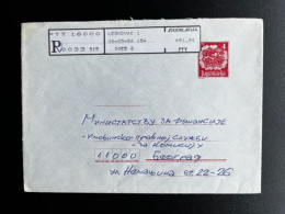 JUGOSLAVIJA YUGOSLAVIA 1992 REGISTERED LETTER LESKOVAC TO BEOGRAD BELGRADE 06-05-1992 - Lettres & Documents