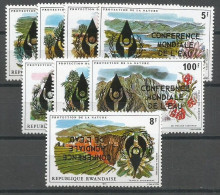 Rwanda COB 803/10 Incl. 807-Cu Surcharge Renversée MNH / ** 1977 - Neufs