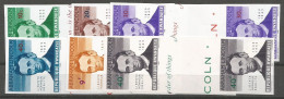 Rwanda COB 92/97ND Non-Dentelés En Paires Interpanneaux Imperforated Gutter Pairs MNH / ** 1965 Lincoln - Unused Stamps