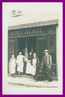 * Cp Photo - Boucherie - Devanture De Commerce - Personnel - Chien - Lieu à Définir - Tiendas