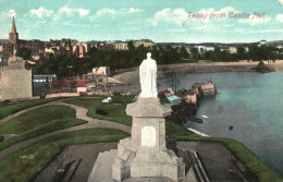 PEMBROKESHIRE, TENBY, CASTLE HILL, STATUE, ARCHITECTURE, BOAT, UNITED KINGDOM - Pembrokeshire