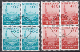 Netherlands 1977 Postage Due Mi#40,41 Canceled Pieces Of 4 - Used Stamps