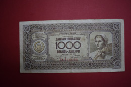 Banknotes Yugoslavia 1 000 Dinara 1946  Pick#67 - Yougoslavie