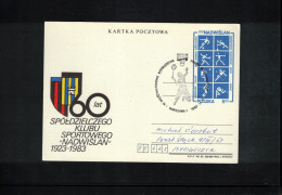 Poland / Polska 1985 Badminton Interesting Postcard - Badminton