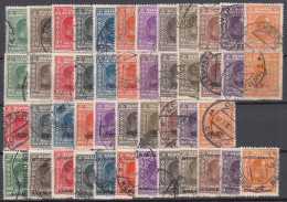 Yugoslavia Kingdom 1926/1928/1933 4 Used Sets - Blanco, + Overprint, X Overprint And Jugoslavija - Used Stamps