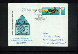 Germany DDR 1985 2nd World Orientation Diving Championship Interesting Cover - Bádminton