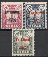Lattaquié Timbres-poste N°1* à 3* Neufs Charnières TB  Cote : 4€50 - Unused Stamps