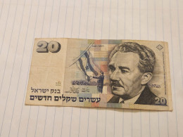 Israel-20 NEW SHEQALIM-MOSHE SHARET-(1987)(556)(LORINCZ/BRUNO)-(2158928811)-No Used-pen-circle - Israel