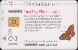 GERMANY PD15/98 Schmetterling 3 - Tag- Pfauenauge - D:3810 ( Ohne Ablaufdatum !) Rar ! - P & PD-Reeksen : Loket Van D. Telekom