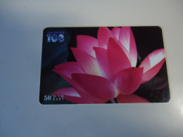 THAILAND USED   CARDS PIN 108  FLOWERS - Bloemen