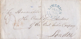 603059 | Ireland 1842  Prepaid Mail From Limmerick To The East India Company In London  | -, -, - - Prephilately