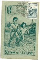 CP  SALON DE L' ENFANCE    Ouvré  1946   PARIS  Timbre  Croisade De L Air Pur - Bolli Commemorativi