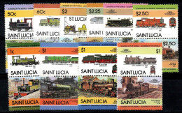 Sainte-Lucie 1983-86 Neuf ** 100% Trains, Locomotives - St.Lucie (1979-...)