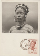 AOF - 1952 - CARTE MAXIMUM PUB MEDICALE IONYL ! OBLITERATION DAKAR (SENEGAL) - FEMME DE DJENNE / SOUDAN - Lettres & Documents