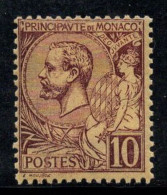 Monaco 1891 Mi. 14 Neuf * MH 100% 10 C, Albert Ier - Other & Unclassified