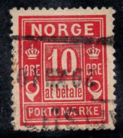 Norvège 1889 Mi. 3 Oblitéré 100% 10 O Timbre-taxe - Usati