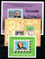 Rowland Hill 1979 Bloc Feuillet 100% Neuf ** Grenade,GrenadinesBarbuda - Rowland Hill