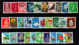 Japon 1952-70 Oblitéré 100% Flore, Fleurs, Animaux, Faune - Usados