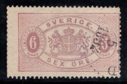 Suède 1881 Mi. 4B Oblitéré 40% 6 O, Timbre-taxe - Postage Due