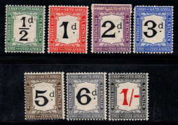 Afrique Du Sud 1914 Mi. 1-7 Neuf * MH 80% Timbre-taxe - Impuestos