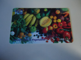 THAILAND USED   CARDS PIN 108  FRUITS - Lebensmittel