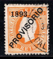 Portugal 1893 Mi. 92 Oblitéré 100% 80 R, Provisorium Surimprimé - Oblitérés