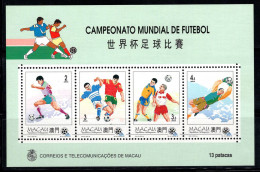 Macao 1994 Mi. Bl. 27 Bloc Feuillet 100% Neuf ** Football, Coupe Du Monde - Blocks & Sheetlets